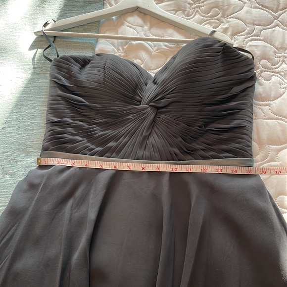 Gorgeous charcoal grey high low strapless dress. Bought in Montreal. - Picture 9 of 9